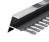 Профиль F-образный гибкий из алюминия ПФ-12 серебро глянцевое 2,7 м