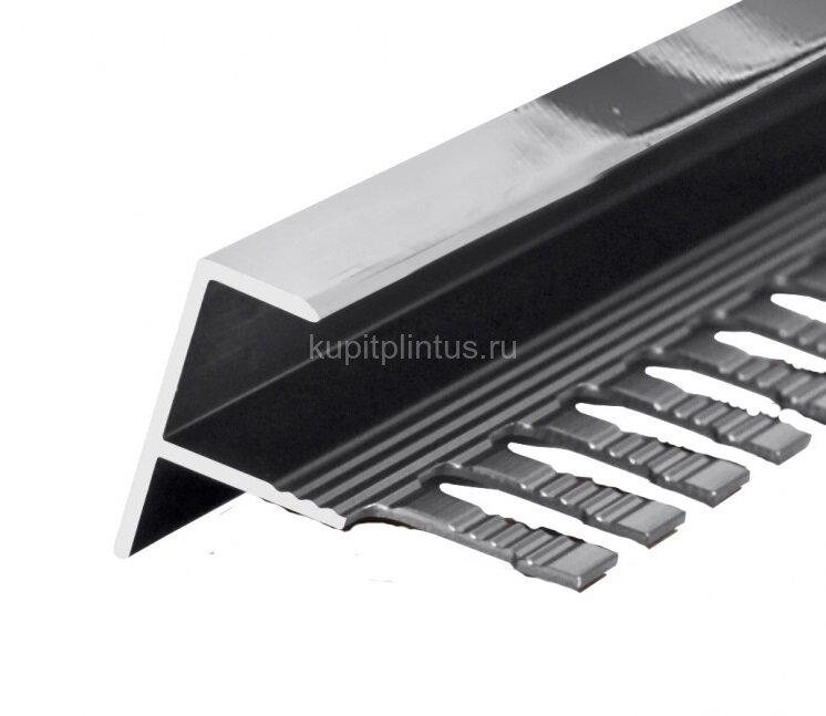 Заказать Профиль F-образный гибкий из алюминия ПФ-12 серебро глянцевое 2,7 м 