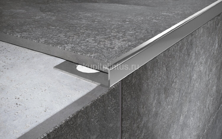 Заказать Стальной П-профиль окантовочный 6х5 мм FPL 6 P полированная сталь 2,7 м Заказать Стальной П-профиль окантовочный 6х5 мм FPL 6 P полированная сталь 2,7 м