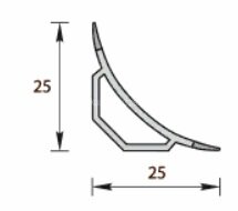 Заказать Галтель 25х25 IDEAL ГМ цвет Белый 2,5 м 