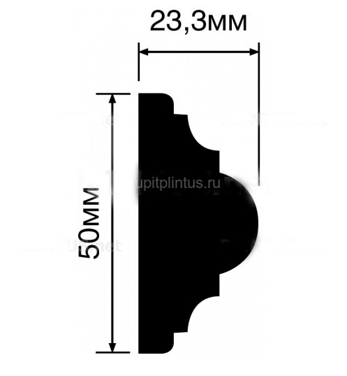 Заказать Молдинг 50х23 Hiwood D50V1 из полистирола 2 м 