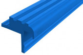 Противоскользящий закладной профиль 30 мм из резины Безопасный шаг БШ-30 синий 10 м