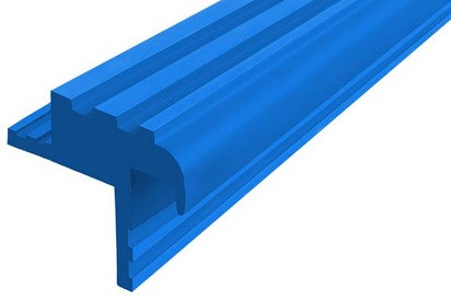 Заказать Противоскользящий закладной профиль 30 мм из резины Безопасный шаг БШ-30 синий 10 м 