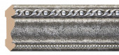 Потолочный плинтус Decomaster 123-44 Серебро с инкрустацией 59х59х2400 мм