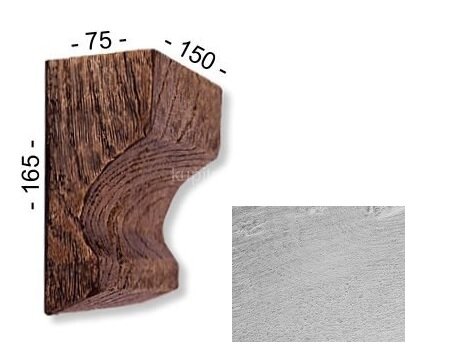 Заказать Консоль для декоративной балки 165х75х150 мм Уникс Славянский стиль КСС2 Под покраску Заказать Консоль для декоративной балки 165х75х150 мм Уникс Славянский стиль КСС2 Под покраску