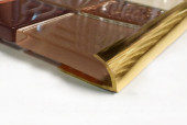Профиль С-образный (наружняя раскладка) для плитки из латуни Yakamoz ЛР-11 латунь полированная 2,7 м