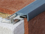 Профиль закладной гибкий с противоскользящей резиновой вставкой Евроступень P серый 2,5 м Профиль закладной гибкий с противоскользящей резиновой вставкой Евроступень P серый 2,5 м