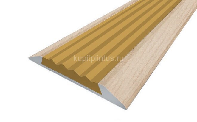 Заказать Порог противоскользящий с бежевой вставкой Д15 КД Сосна (декорированный) 2,7 м 