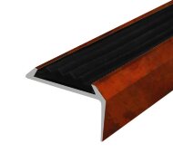 Порог угловой с черной резиновой вставкой Д01 КД Пробка 2,7 м Порог угловой с черной резиновой вставкой Д01 КД Пробка 2,7 м