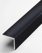 Алюминиевый уголок защитный 30х30 мм прямой PV75-19 черный блестящий 2,7 м
