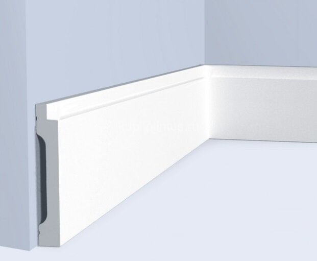 Заказать Напольный плинтус 70х12 мм Hiwood B70V3 белый полистирол 2 м Заказать Напольный плинтус 70х12 мм Hiwood B70V3 белый полистирол 2 м