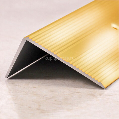 Заказать Порог угловой алюминиевый ПО-40х20 золото глянец 2,7 м Заказать Порог угловой алюминиевый ПО-40х20 золото глянец 2,7 м