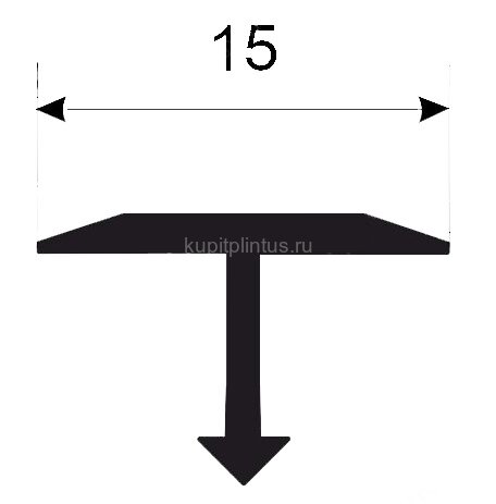 Заказать Алюминиевый Т-профиль 15 мм MP11 23-Дуб пепельный 2,7 м 