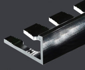Гибкий L-профиль алюминиевый 10 мм PV05-19 черный блестящий 2,7 м