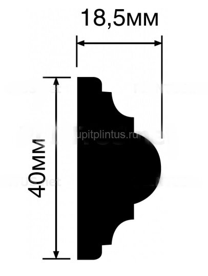 Заказать Молдинг 40х19 Hiwood D40V1 из полистирола 2 м Заказать Молдинг 40х19 Hiwood D40V1 из полистирола 2 м