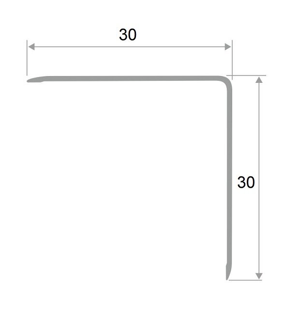 Заказать Алюминиевый уголок ПН-30х30 Графит глянец 2,7 м 