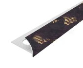 Внешний профиль ПВХ для плитки 8 мм Cezar 208 Шоколадный мрамор 2,5 м Внешний профиль ПВХ для плитки 8 мм Cezar 208 Шоколадный мрамор 2,5 м