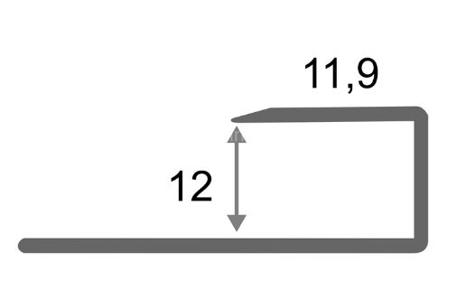 Заказать Алюминиевый П-профиль окантовочный гибкий ПО-П12 Черный матовый 2,7 м Заказать Алюминиевый П-профиль окантовочный гибкий ПО-П12 Черный матовый 2,7 м