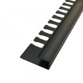 Алюминиевый П-профиль окантовочный гибкий ПО-П12 Черный матовый 2,7 м Алюминиевый П-профиль окантовочный гибкий ПО-П12 Черный матовый 2,7 м