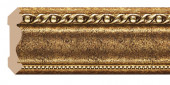 Потолочный плинтус Decomaster 123-43 Коричневый-золото 59х59х2400 мм