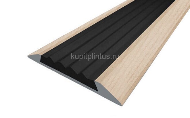 Заказать Порог противоскользящий с черной вставкой Д15 КД Сосна (декорированный) 2,7 м 