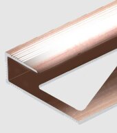 Алюминиевый профиль для ламината оконечный Panel "L" с рифлением 12 мм PV45-15 розовый блестящий 2,7 м Алюминиевый профиль для ламината оконечный Panel "L" с рифлением 12 мм PV45-15 розовый блестящий 2,7 м