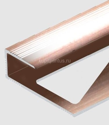Заказать Алюминиевый профиль для ламината оконечный Panel "L" с рифлением 12 мм PV45-15 розовый блестящий 2,7 м Заказать Алюминиевый профиль для ламината оконечный Panel "L" с рифлением 12 мм PV45-15 розовый блестящий 2,7 м