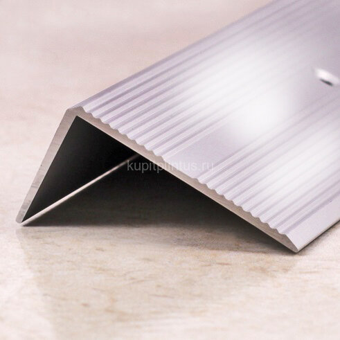 Заказать Порог угловой алюминиевый ПО-40х20 серебро глянец 2,7 м Заказать Порог угловой алюминиевый ПО-40х20 серебро глянец 2,7 м