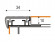 Заказать Порог противоскользящий алюминиевый MP52 с резиновой вставкой Черно-серый 2,7 м 