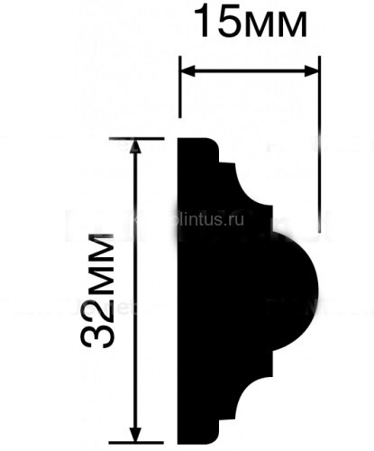 Заказать Молдинг 32х15 Hiwood D32V1 из полистирола 2 м 