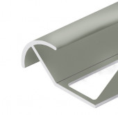 Профиль под плитку для наружных углов округлый 10 мм алюминий PV70-02 Серебро матовое 2,7 м