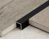 Алюминиевый П-профиль П-10х10 Черный матовый 2,7 м