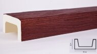 Декоративная балка из полиуретана 60х120 мм Уникс Модерн М12 Вишня 3 м