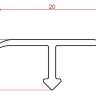 Заказать Алюминиевый Т-профиль 20 мм Евротрим Т-20 7337.00 золото 3 м 