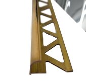 Профиль С-образный (наружняя раскладка) для плитки из латуни Yakamoz ЛР-9,5 латунь хром 2,7 м