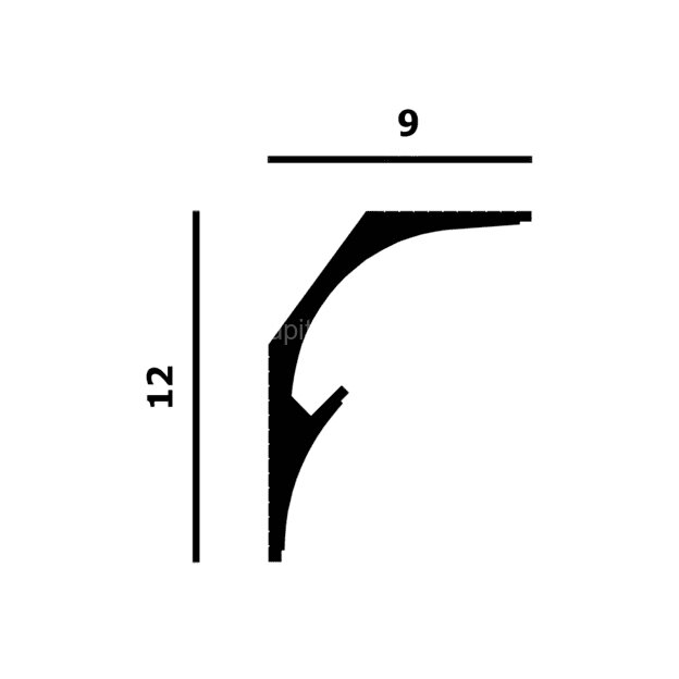 Заказать Потолочный плинтус Перфект Плюс P177 белый ударопрочный полимер 120х90х2000 мм Заказать Потолочный плинтус Перфект Плюс P177 белый ударопрочный полимер 120х90х2000 мм