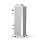 Уголок внешний для напольного плинтуса 70 мм Мега-Трейд ДЛ-70ун серебро