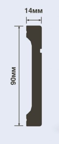 Заказать Напольный плинтус 90х14 мм Hiwood B90V1L белый полистирол 2 м Заказать Напольный плинтус 90х14 мм Hiwood B90V1L белый полистирол 2 м