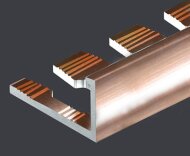 Гибкий L-профиль алюминиевый 10 мм PV05-15 розовый блестящий 2,7 м