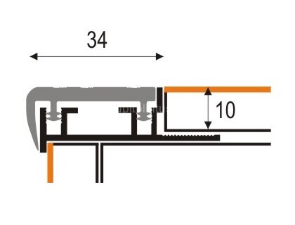 Заказать Порог противоскользящий алюминиевый MP52 с резиновой вставкой Коричнево-бежевый 2,7 м Заказать Порог противоскользящий алюминиевый MP52 с резиновой вставкой Коричнево-бежевый 2,7 м