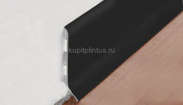 Заказать Напольный плинтус алюминиевый 40 мм ПТ-40 черный 3 м 