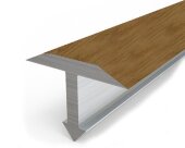 Профиль Т-образный гибкий 20 мм MP12 из ламинированного алюминия 28 Дуб 2,7 м Профиль Т-образный гибкий 20 мм MP12 из ламинированного алюминия 28 Дуб 2,7 м