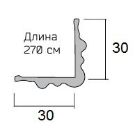 Заказать Угол ПВХ фигурный 30х30 Асви 330 Сосна розовая 2,7 м 