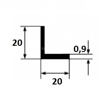 Заказать Алюминиевый уголок 20х20х0,9 мм 3 м Заказать Алюминиевый уголок 20х20х0,9 мм 3 м
