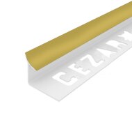 Внутренний угол ПВХ для плитки 12 мм Cezar 127 Светло-желтый 2,5 м Внутренний угол ПВХ для плитки 12 мм Cezar 127 Светло-желтый 2,5 м