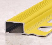 Профиль для ступеней с рифлением П-образный 20х12 мм PV52-04 золото матовое 2,7 м