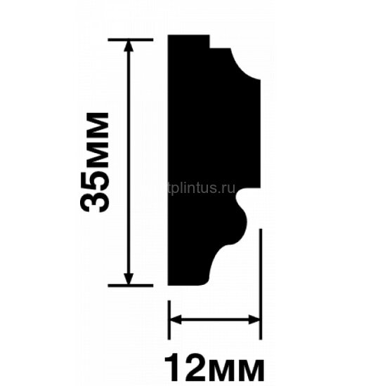 Заказать Молдинг 12х35 мм Hiwood D35V1 белый 2м Заказать Молдинг 12х35 мм Hiwood D35V1 белый 2м
