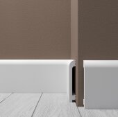 Напольный плинтус 100х16 мм Де-Багет XPS POLYMER Н 3 белый 2 м Напольный плинтус 100х16 мм Де-Багет XPS POLYMER Н 3 белый 2 м