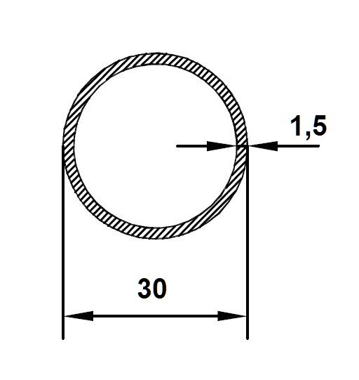 Заказать Алюминиевая труба 30х1,5 мм 3 м 