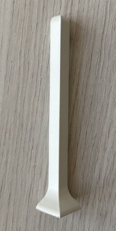 Металлическая фурнитура для плинтуса ПЛ-40 уголок наружный белый муар Металлическая фурнитура для плинтуса ПЛ-40 уголок наружный белый муар